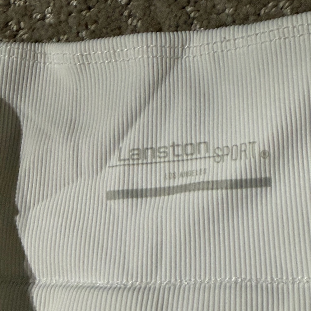 Lanston Sport White Ribbed Micro Mini Skort Womens M Built In Shorts Tennis - Picture 2 of 7